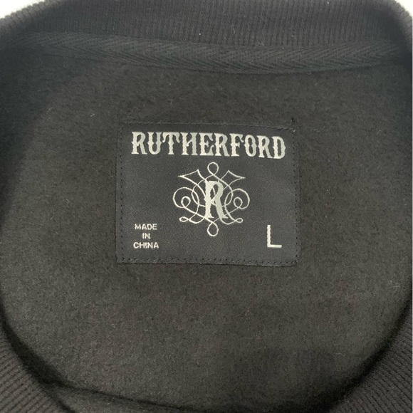 Rutherford Fall Winter 2021 Crewneck Black Pullover Graphic Sweatshirt - Large - Picture 2 of 6